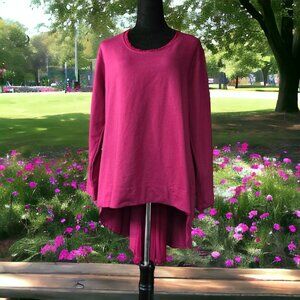 NWT SAGA L/XL ITALIAN Made Long Sleeve Hi-Low Tunic
